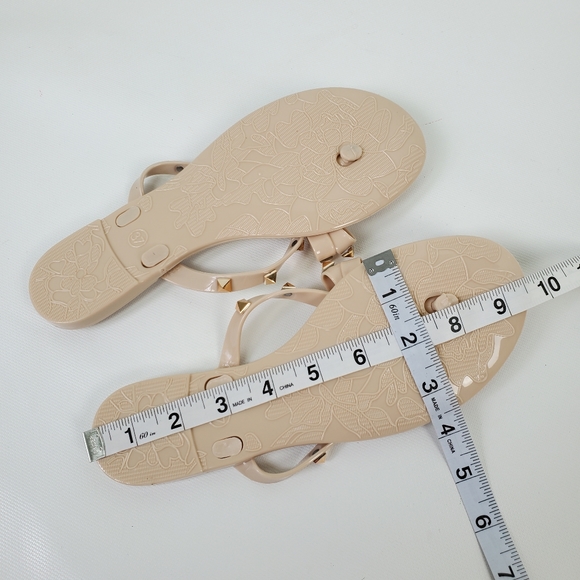 Studded Bow Rubber Flip Flops - Picture 8 of 13